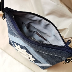 Riflová crossbody kabelka AKVAMARÍN 14